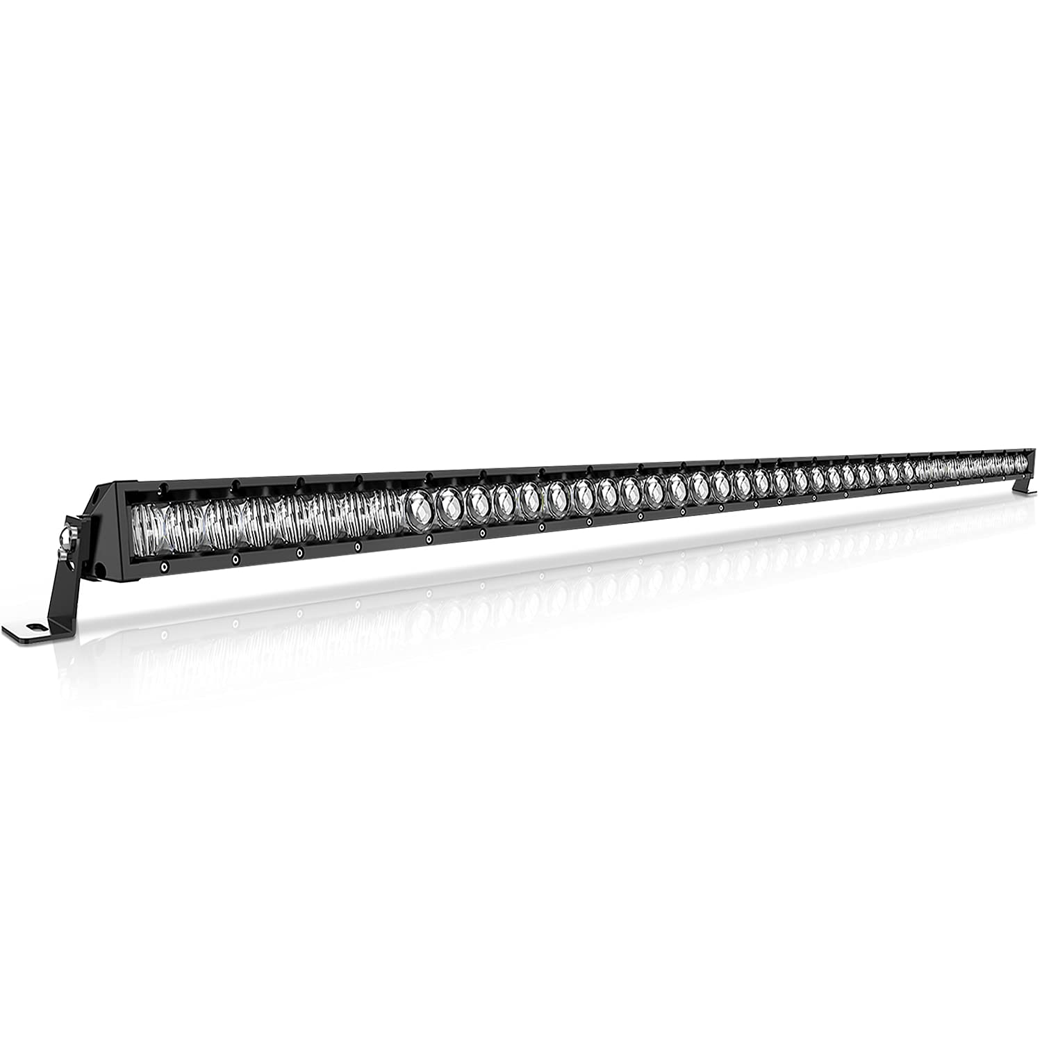 42 Inch Slim LED Light Bar 195W 19000LM Spot Flood Combo Beam - Waterproof Off Road Driving Fog Light with 5D Lens for Truck, Pickup, SUV, ATV, UTV (Roof & Bumper Mount) - Perfect for Night Off-Roading, Camping & Marine Use