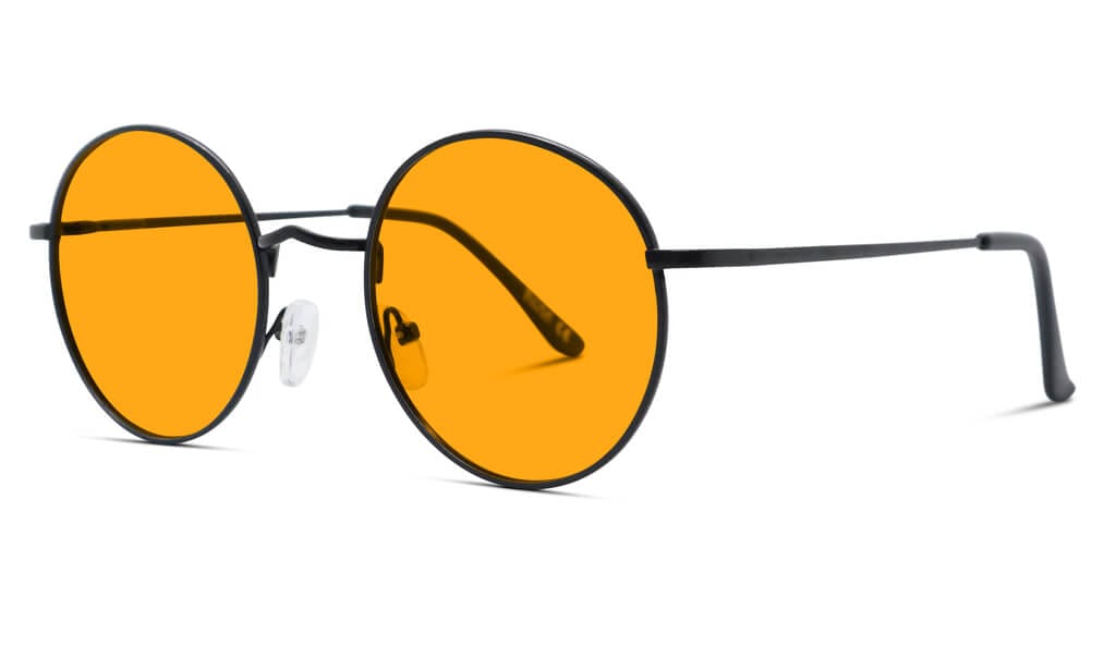 SunDown Elton Blue Light Blocking Glasses - Black Frame for Eye Strain Relief & Better Sleep | Perfect for Nighttime Use, Gaming & Computer Work