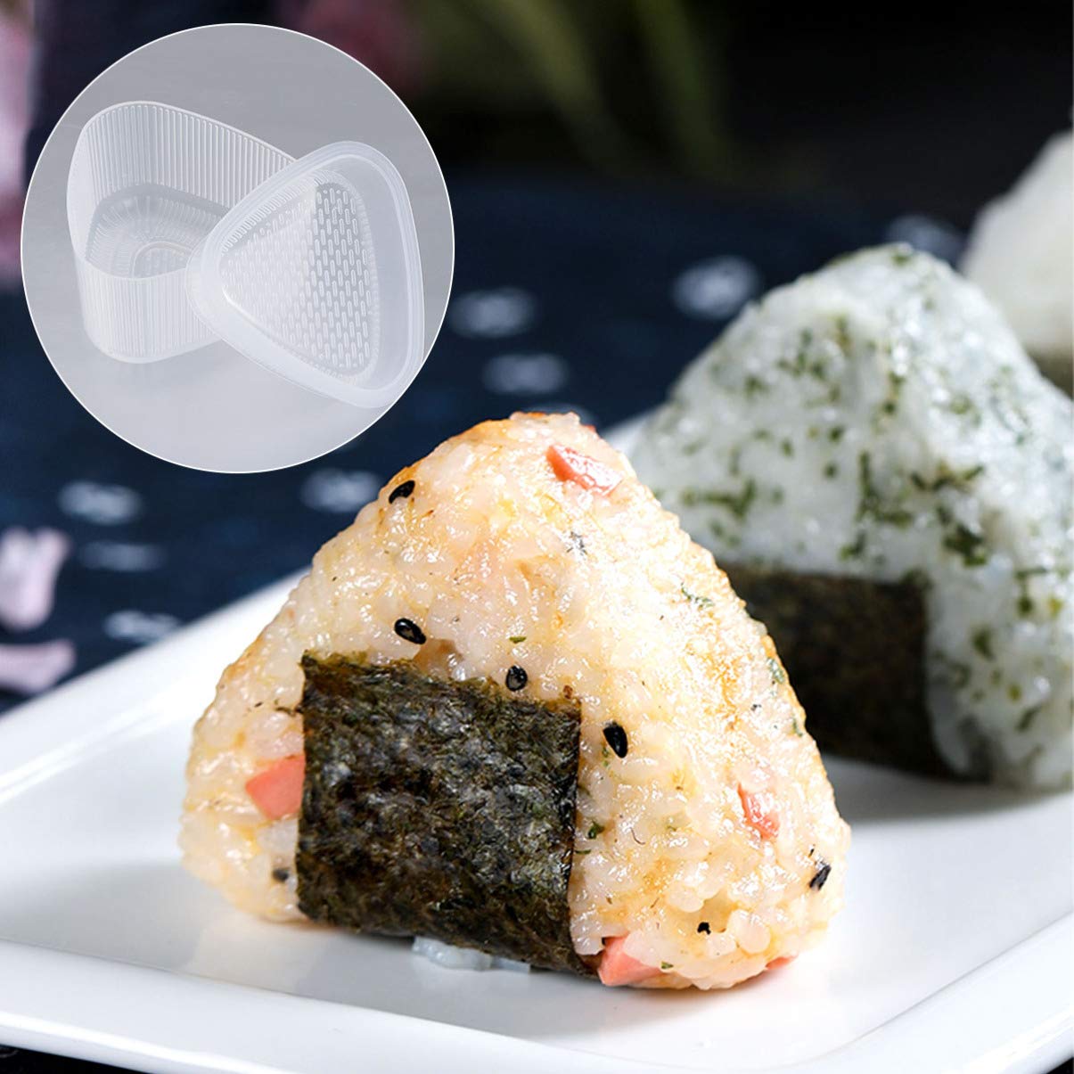 DOITOOL 3-Piece Sushi Maker Kit - Rice Ball Mold, Triangle Onigiri Maker & Bento DIY Tool for Homemade Sushi, Nigiri & Onigiri | Perfect for Lunch Boxes, Picnics & Japanese-Themed Parties (PP Material)