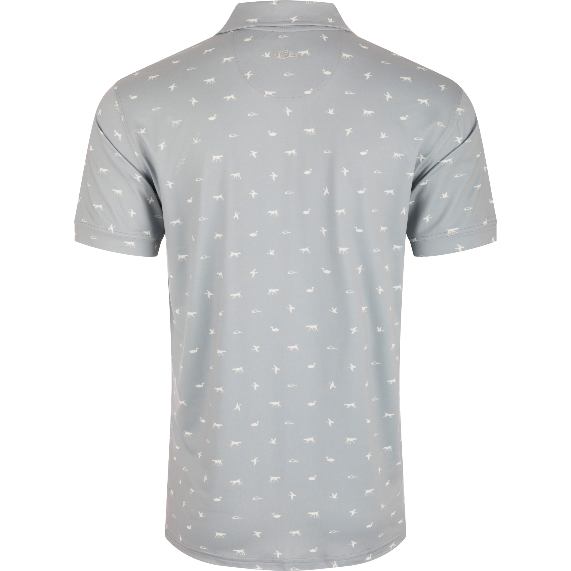 Performance Print Polo Shirt for Men - Moisture Wicking Quick Dry Golf Shirt with UV Protection - Perfect for Golf, Tennis & Casual Wear