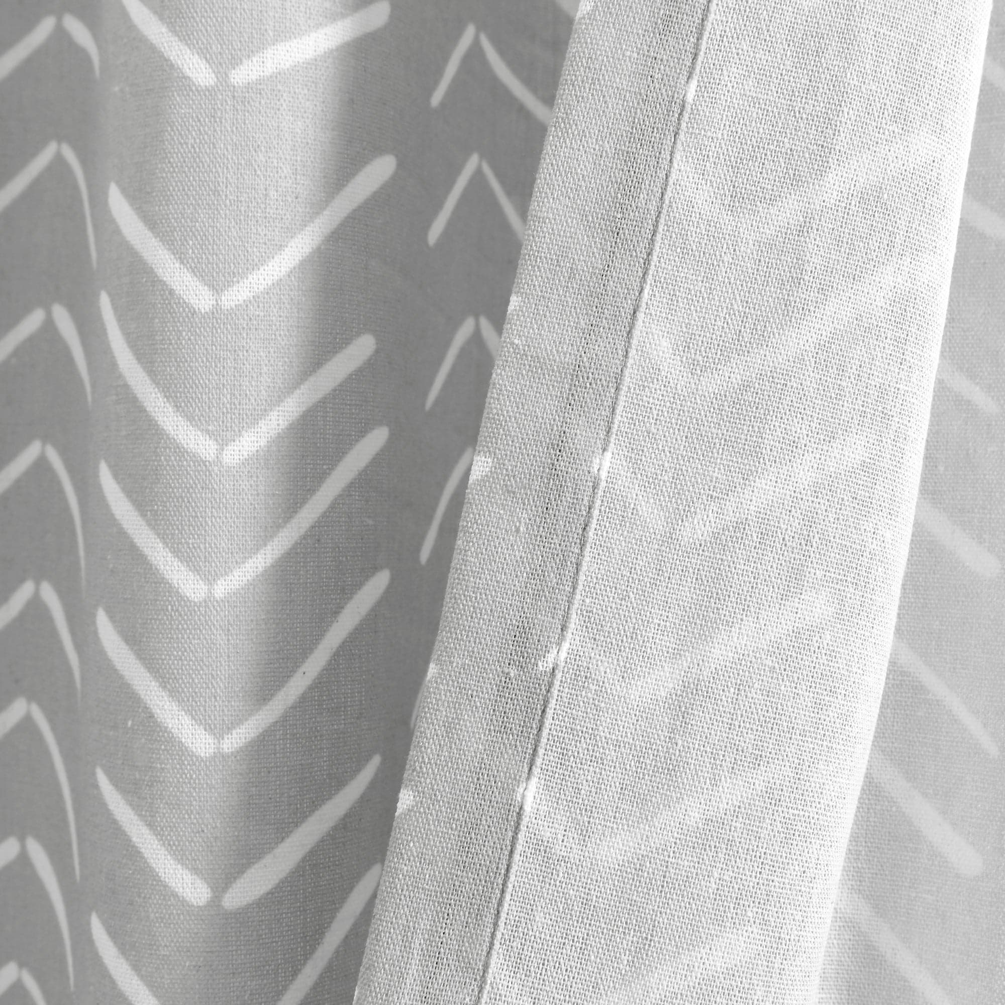 Hygge Modern Arrow Faux Linen Shower Curtain - Waterproof Bathroom Decor for Spa-Like Relaxation