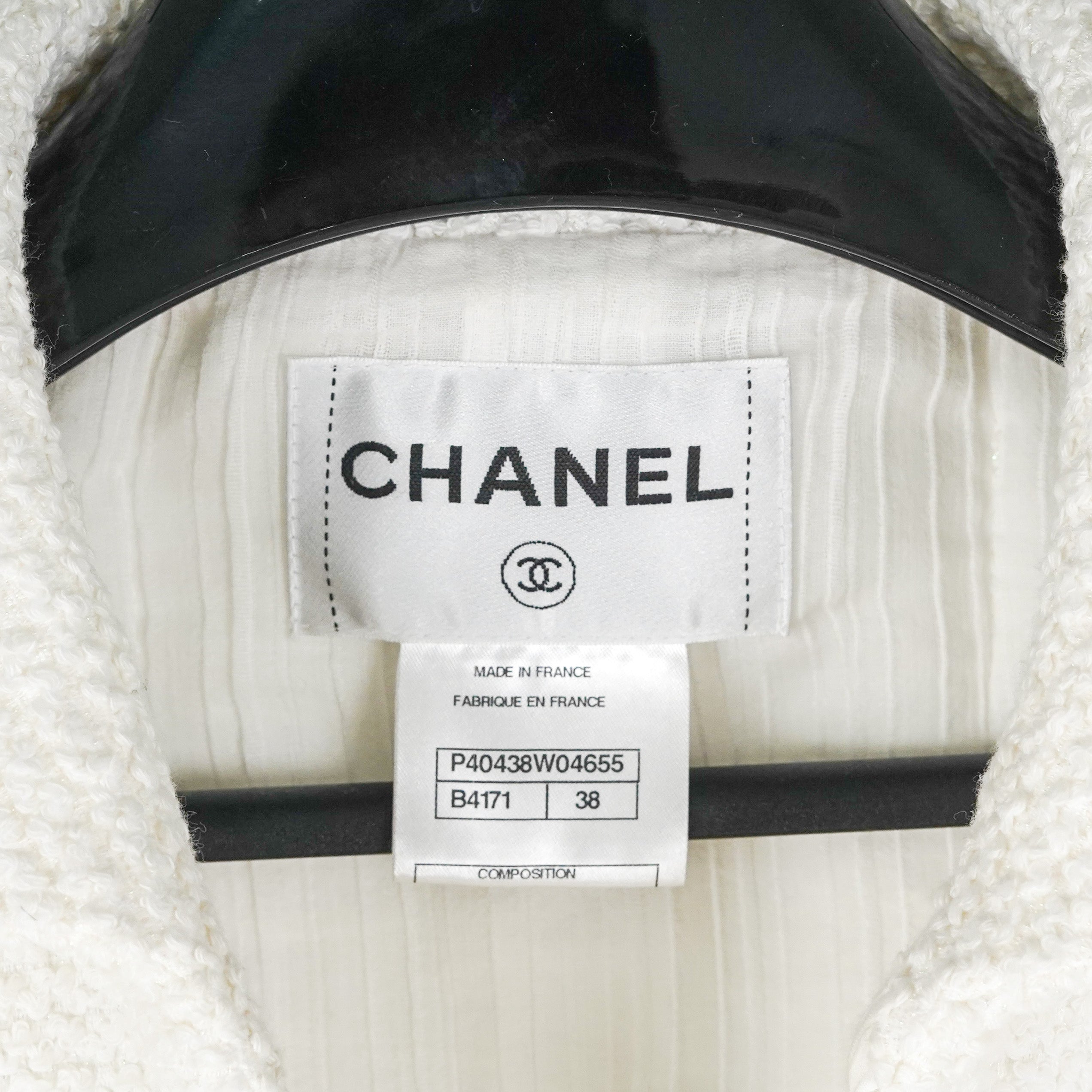 Chanel White Short Jacket Size 38 - Classic Women's Fashion for Casual & Evening Wear
