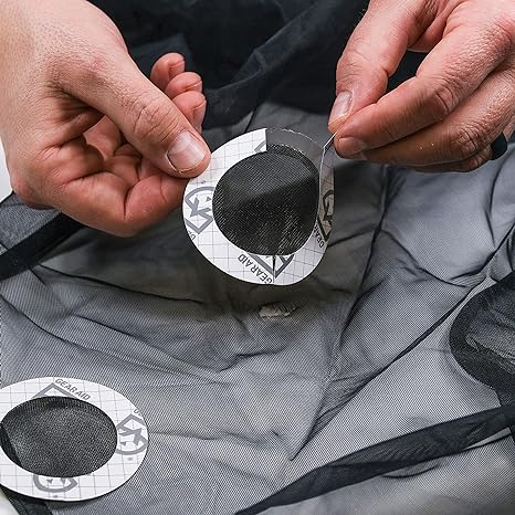3 Tenacious Tape Mesh Patches for Outdoor Gear Repair - Strong Fabric Repair Patches for Tents, Jackets & Backpacks - Waterproof & Durable