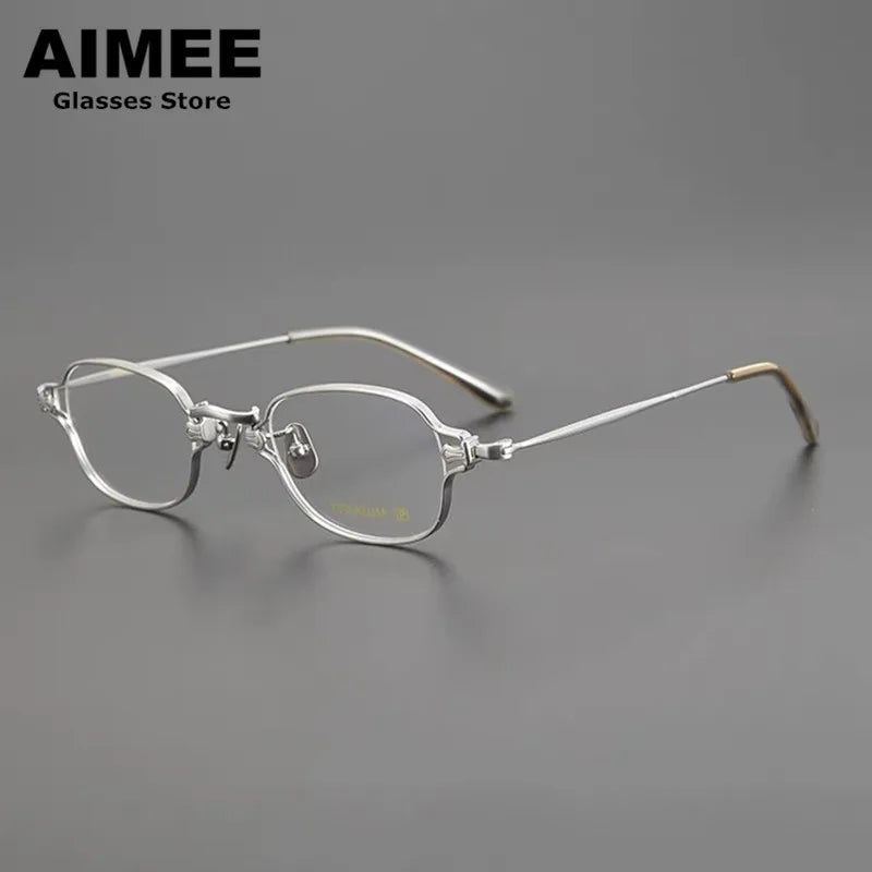 Aimee Unisex Full Rim Square Oval Titanium Eyeglasses 13186 - Lightweight & Durable Frame for Men & Women - Perfect for Reading, Work & Everyday Use