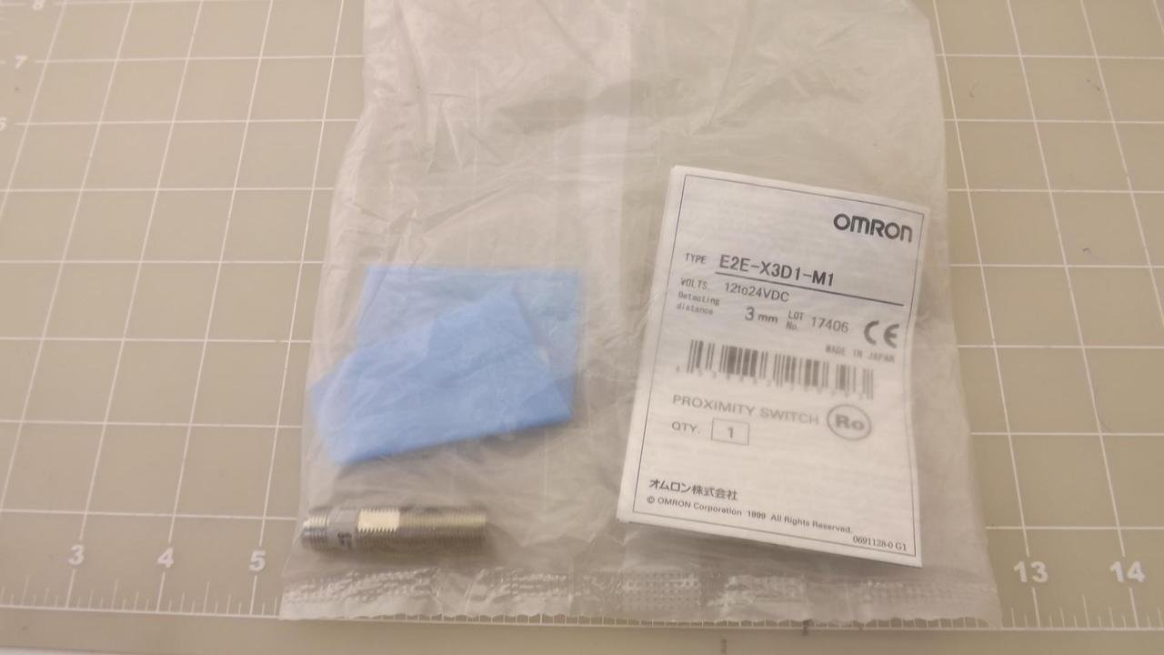 Omron E2E-X3D1-M1 Inductive Proximity Sensor Switch - NPN NO DC 3-Wire 12-24V, IP67 Waterproof for Industrial Automation, CNC Machines, Packaging Equipment & Robotics