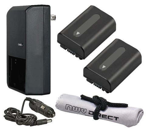 High Capacity Rechargeable Batteries (2-Pack) for Sony DSC-HX200V Digital Camera with AC/DC Charger - Perfect for Travel Photography & Extended Shooting Sessions
