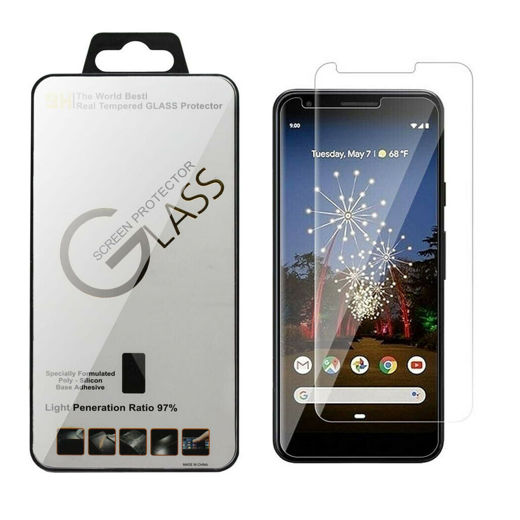 Google Pixel 3a Tempered Glass Screen Protector - 9H Hardness, HD Clear, Anti-Scratch, Bubble-Free - Perfect for Daily Use, Travel & Outdoor Activities