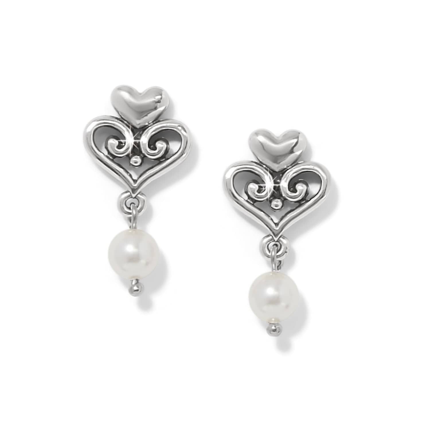Alcazar Amor Pearl Drop Earrings for Women - Elegant Dangle Jewelry for Weddings, Parties & Special Occasions
