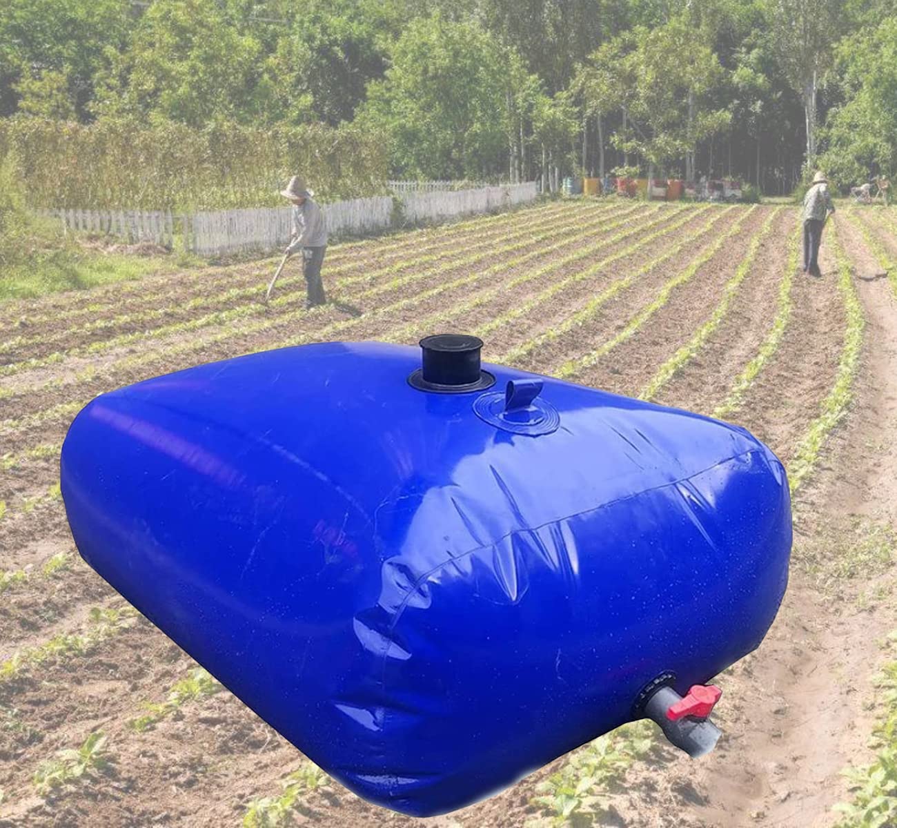 WANLIAN 110L/29 Gallon Large Collapsible Water Storage Bag - Portable Emergency Water Container for Camping, Hiking, Disaster Preparedness & Agricultural Use - Durable, Fireproof, Drought Resistant Collapsible Water Tank