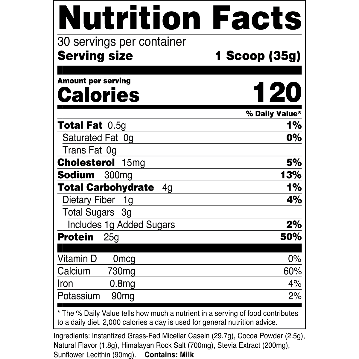 Grass Fed Casein Protein Powder - Pure & Unflavored for Muscle Recovery & Growth - Ideal for Post-Workout, Baking & Low-Carb Diets