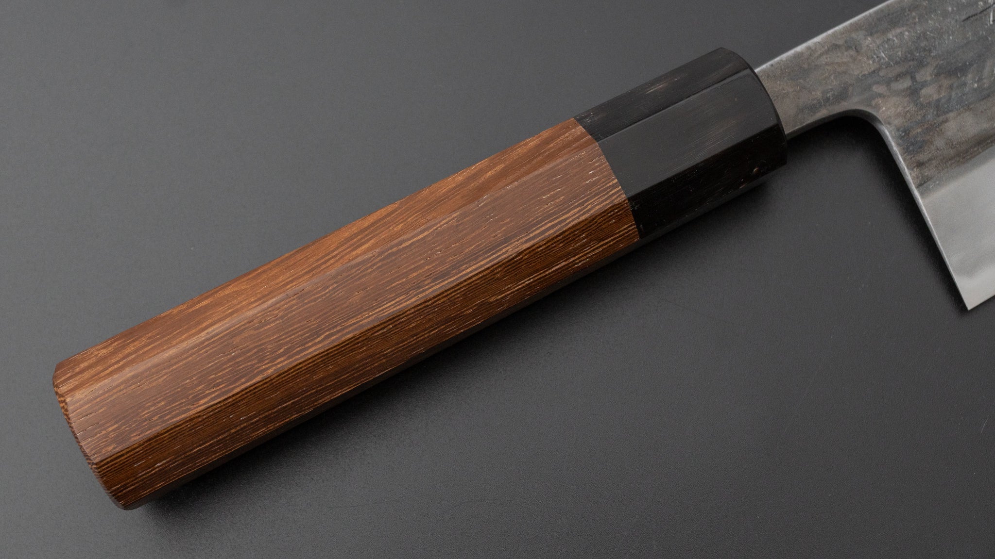 Premium Jiro Tsuchime Wa Santoku Knife 165mm - Japanese High Carbon Steel Blade with Taihei Tagayasan Wood Handle (#450) - Perfect for Sushi, Vegetables & Meat Cutting in Professional Kitchens & Home Cooking