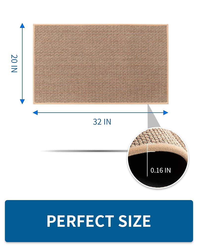 Non-Slip Washable Kitchen Rugs and Mats - Absorbent Runner Rug for Sink Area, Floor Protection - Beige 20
