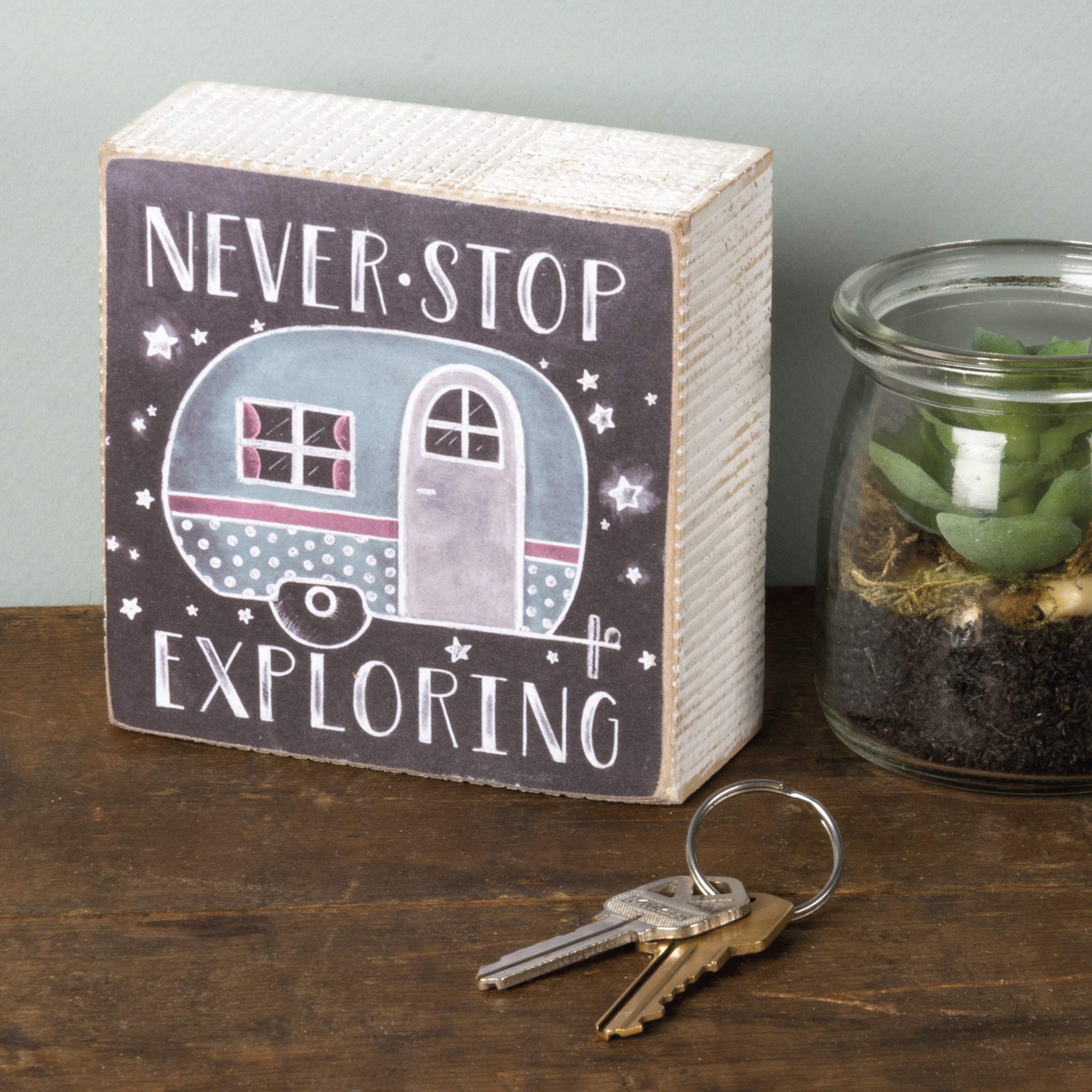 Primitives by Kathy 35293 Never Stop Exploring Chalkboard Sign - 4