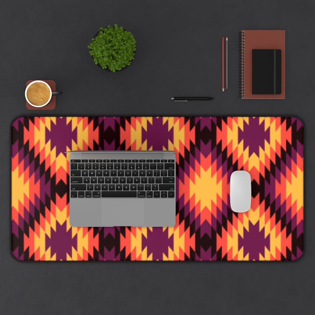 Boho Southwestern Sedona Sunset Large Desk Mat - Extra Large Mouse Pad & Desk Accessory (3 Sizes) for Home Office, Gaming & Workspace Decor