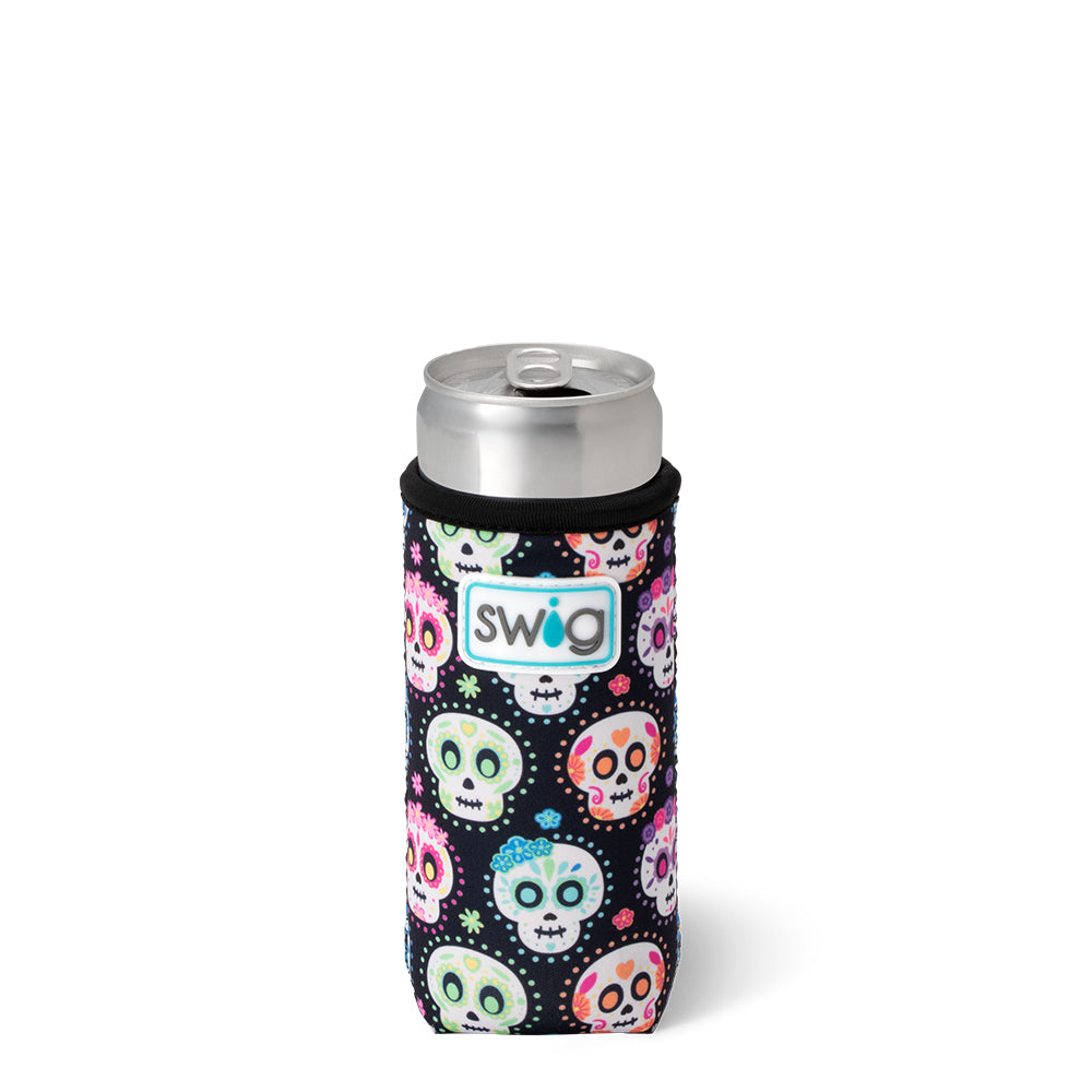 Sugar Skulls Insulated Slim Can Cooler - Keep Drinks Cold for Beer, Soda & Energy Drinks - Perfect for Parties, BBQs & Outdoor Events
