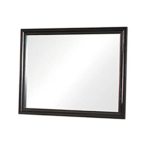 BOWERY HILL Modern Black Dresser Mirror - Full Length Standing Mirror for Bedroom, Living Room & Entryway Decor