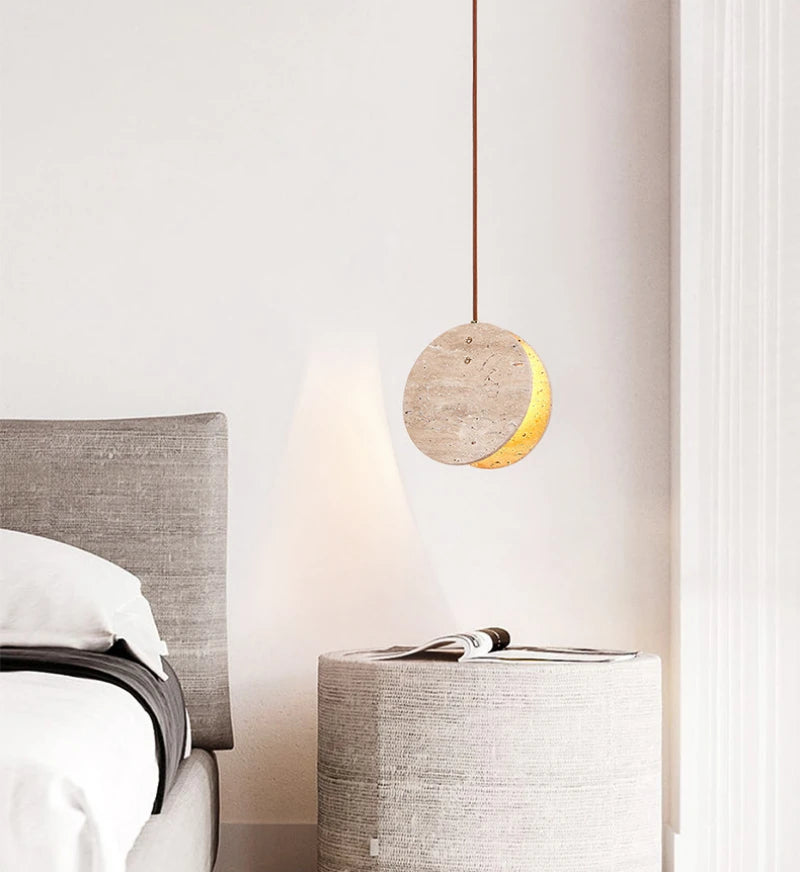 Modern Round Pendant Lamp - Elegant Hanging Ceiling Light Fixture for Living Room, Bedroom & Dining Room | Dimmable LED Lighting for Home Decor & Interior Design