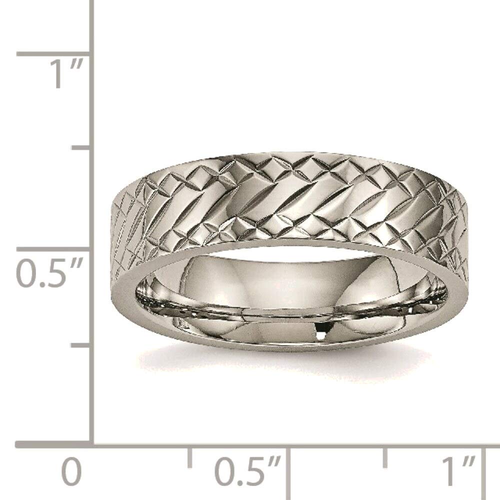 Bonyak Titanium Textured Ring Size 8 for Men & Women