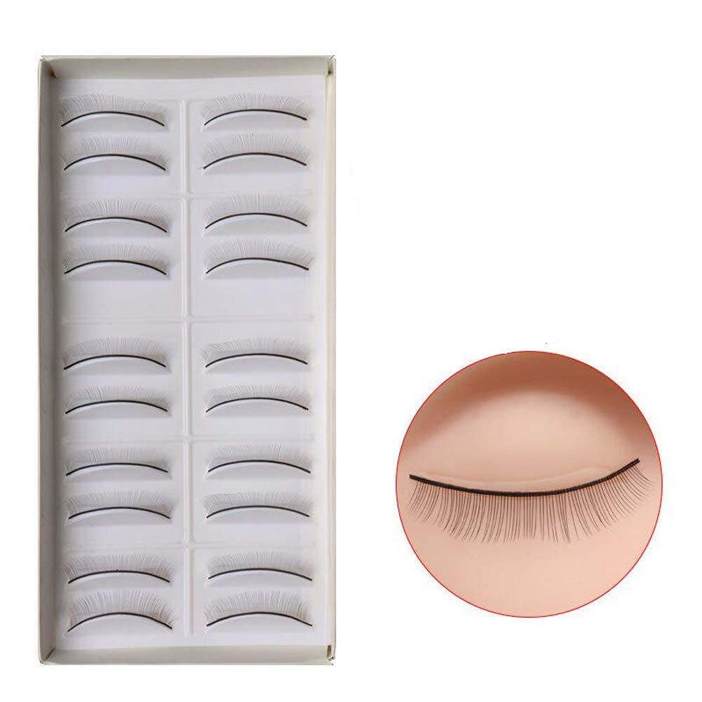 20 Pairs False Eyelashes for Practice - Self-Adhesive Lash Strips, Reusable Eyelash Extensions for Beginners - Perfect for Makeup Training, Salon Practice & DIY Beauty at Home