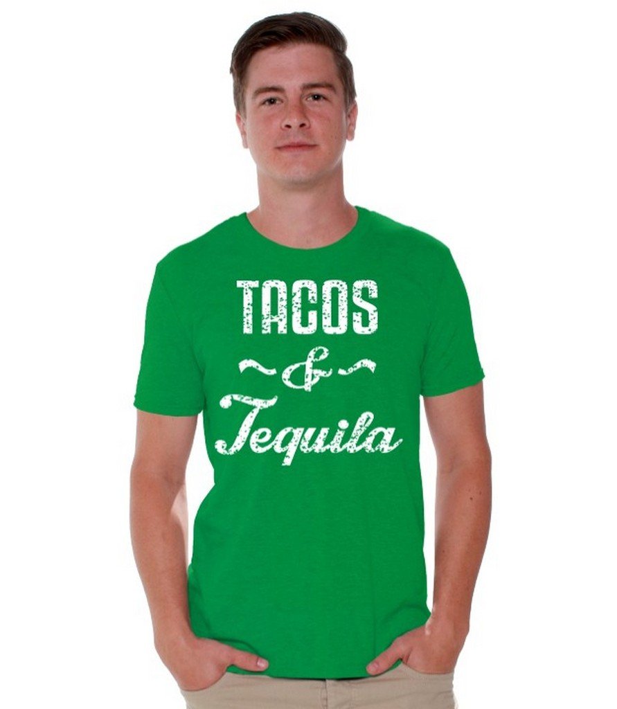 Vintage Mexican Tacos & Tequila T-Shirt - White Retro Graphic Tee for Cinco de Mayo, Mexican Fiesta & Casual Wear