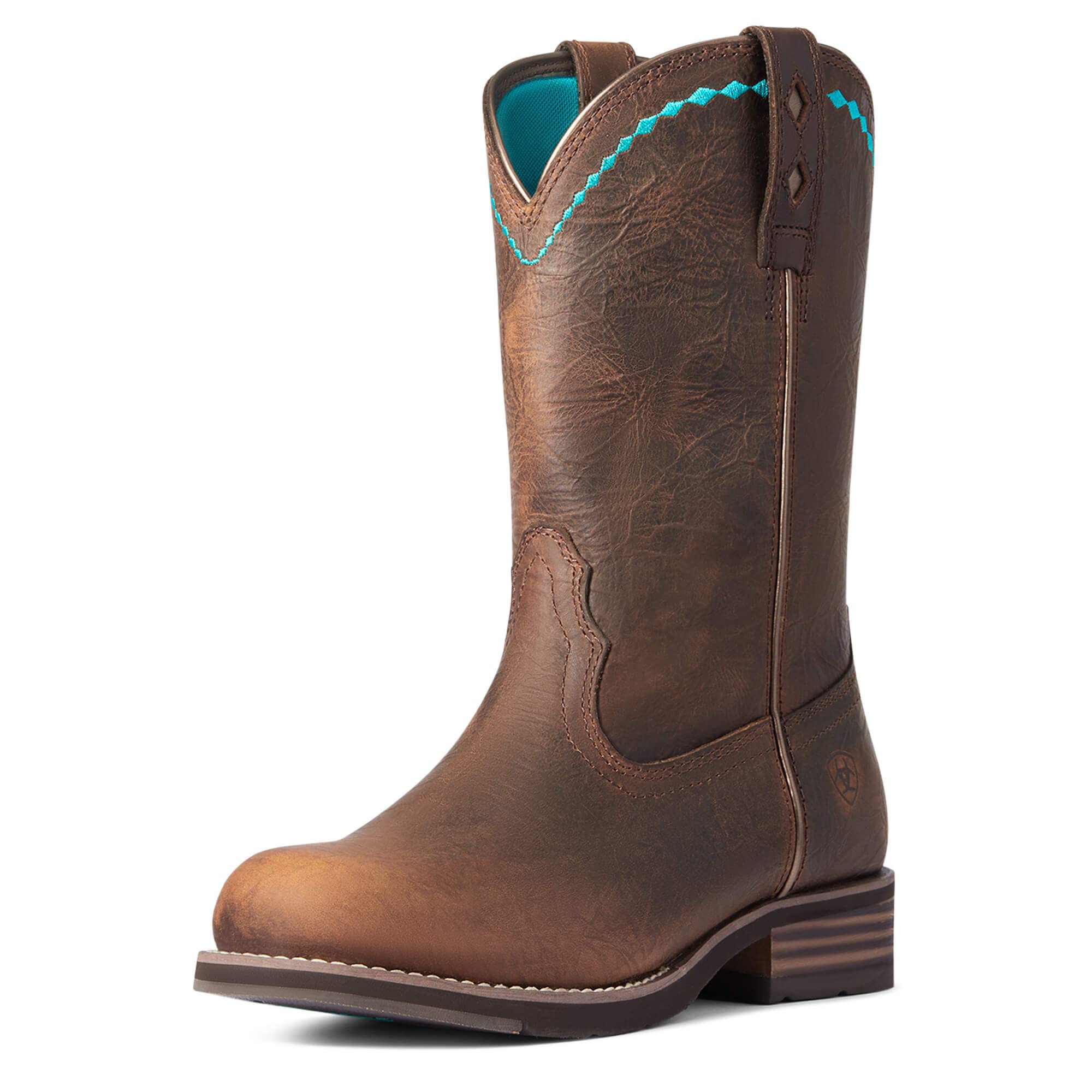 Unbridled Roper Western Boots for Men - Genuine Leather Cowboy Boots with Comfortable Fit - Perfect for Rodeo, Country Dancing & Western Fashion