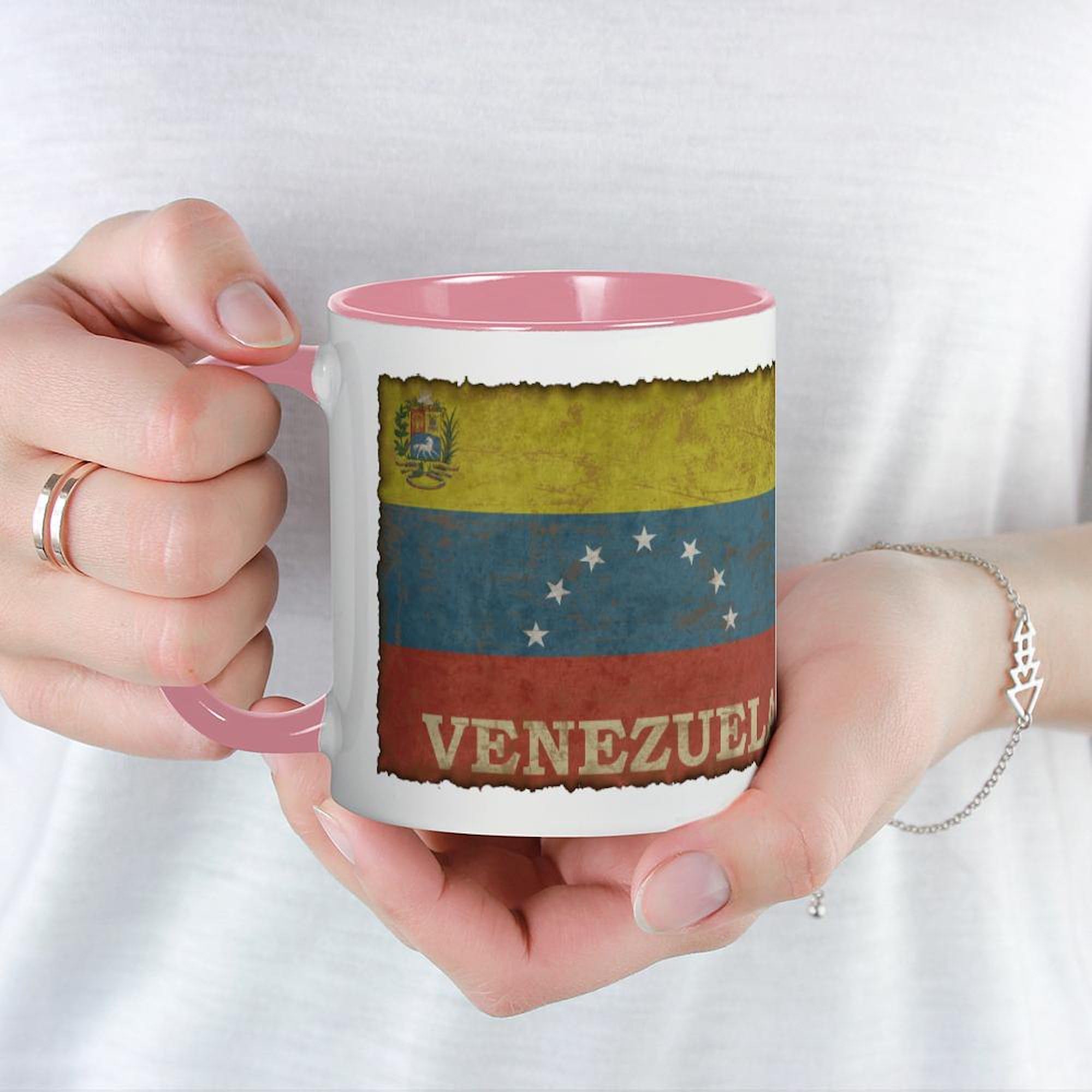 Vintage Venezuela Ceramic Coffee Mug 11 oz (325 ml) - Perfect for Home, Office & Travel - Unique Gift for Coffee Lovers