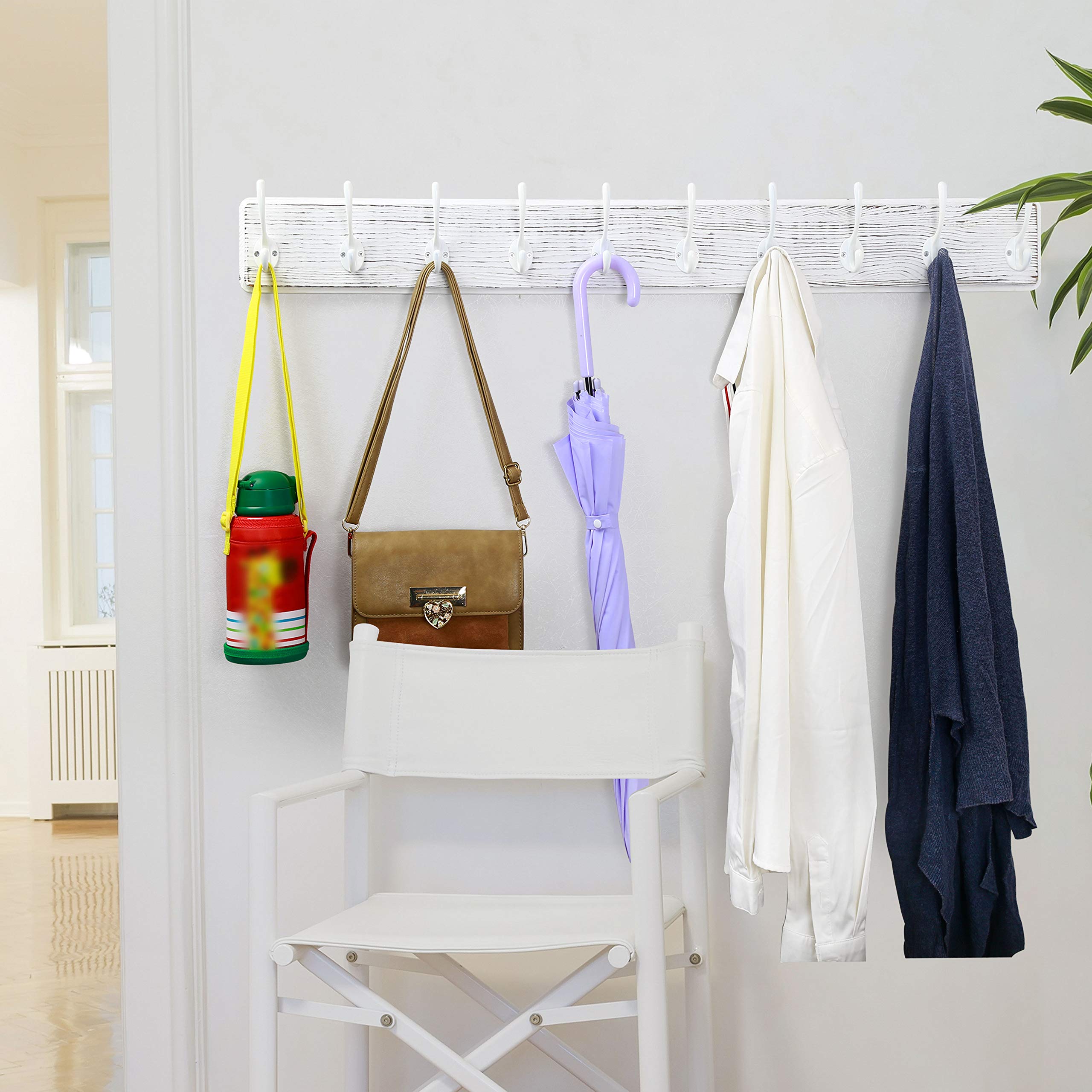 WEBI 10-Hook Wall Mounted Coat Rack - 38.9