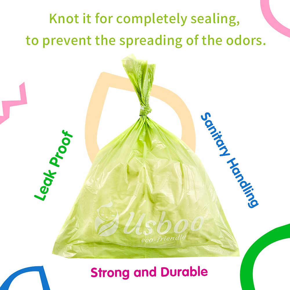 Disposable Diaper Bags for Baby - 20 Refill Rolls (300 Bags) with Dispenser | Unscented Waste Bags for Quick & Convenient Diaper Disposal | Perfect for Travel, Daycare & On-the-Go Parents