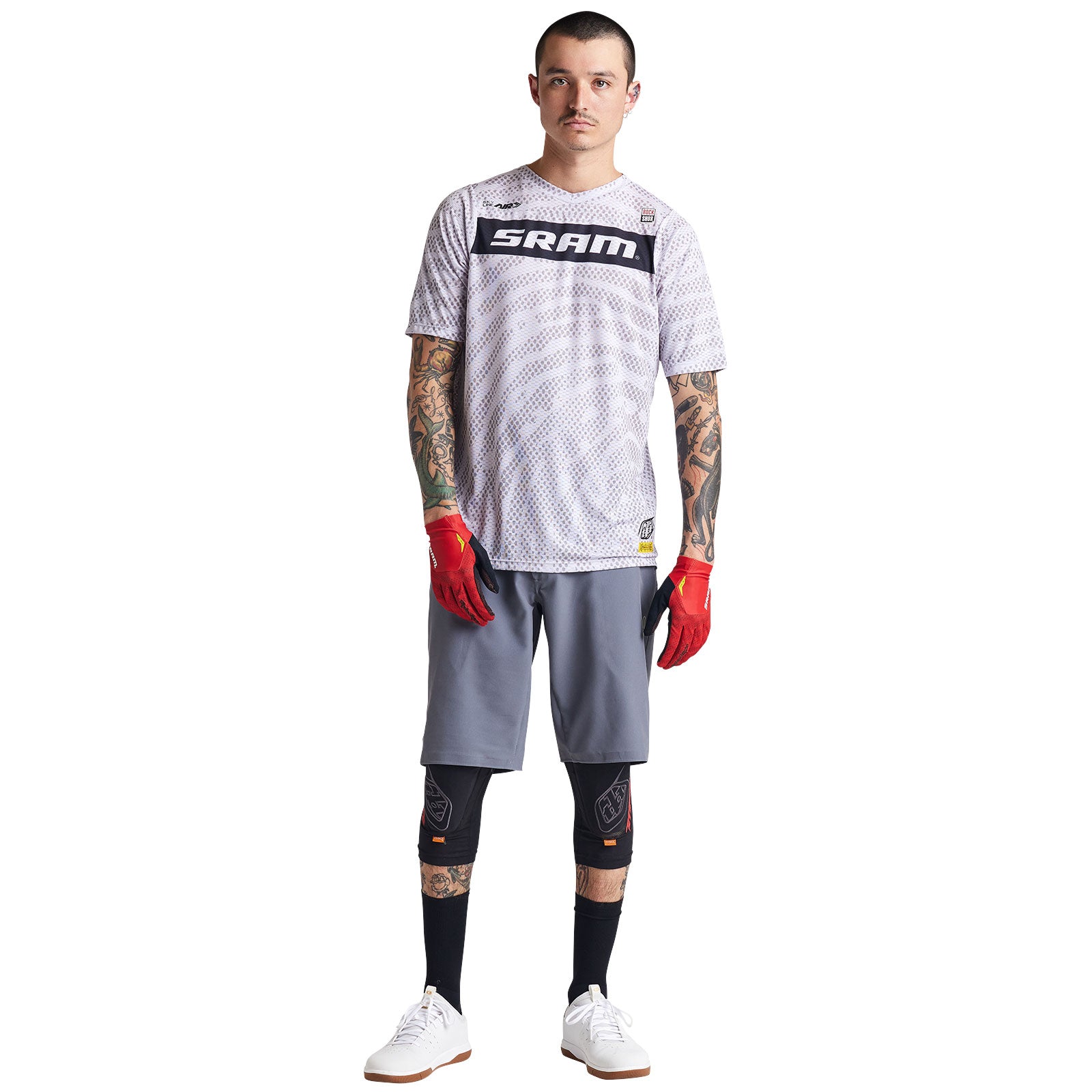 Skyline Air SS Jersey SRAM Roots Cement - Men's Cycling Jersey for Road & Mountain Biking - Comfortable & Breathable Bike Shirt for Outdoor Sports & Training