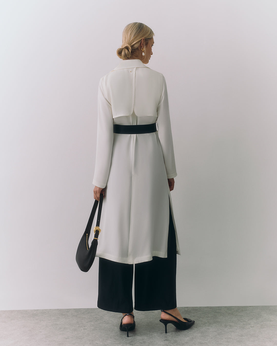 Luxury Women's Silk Classic Trench Coat - Elegant Waterproof Long Raincoat for Business & Formal Occasions | Perfect for Office, Wedding & Evening Events