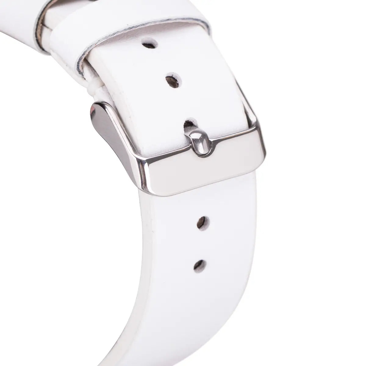 Premium White Leather Apple Watch Band - Classic & Stylish Replacement Strap for Apple Watch Series 1-9 & SE - Perfect for Work, Gym & Everyday Wear