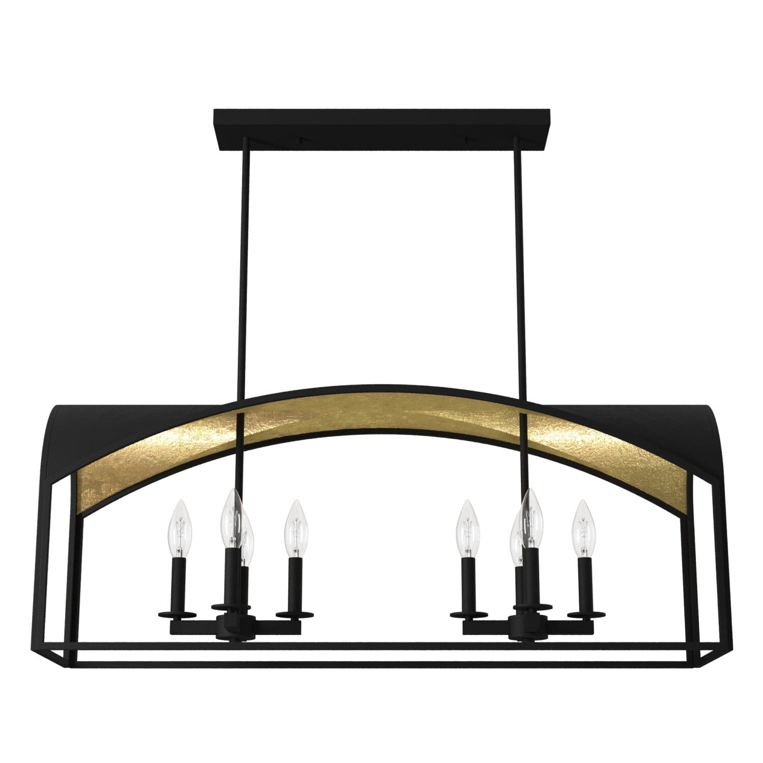 Dukestown 8-Light Linear Chandelier - Modern LED Pendant Lighting Fixture for Dining Room, Kitchen Island & Living Room Decor