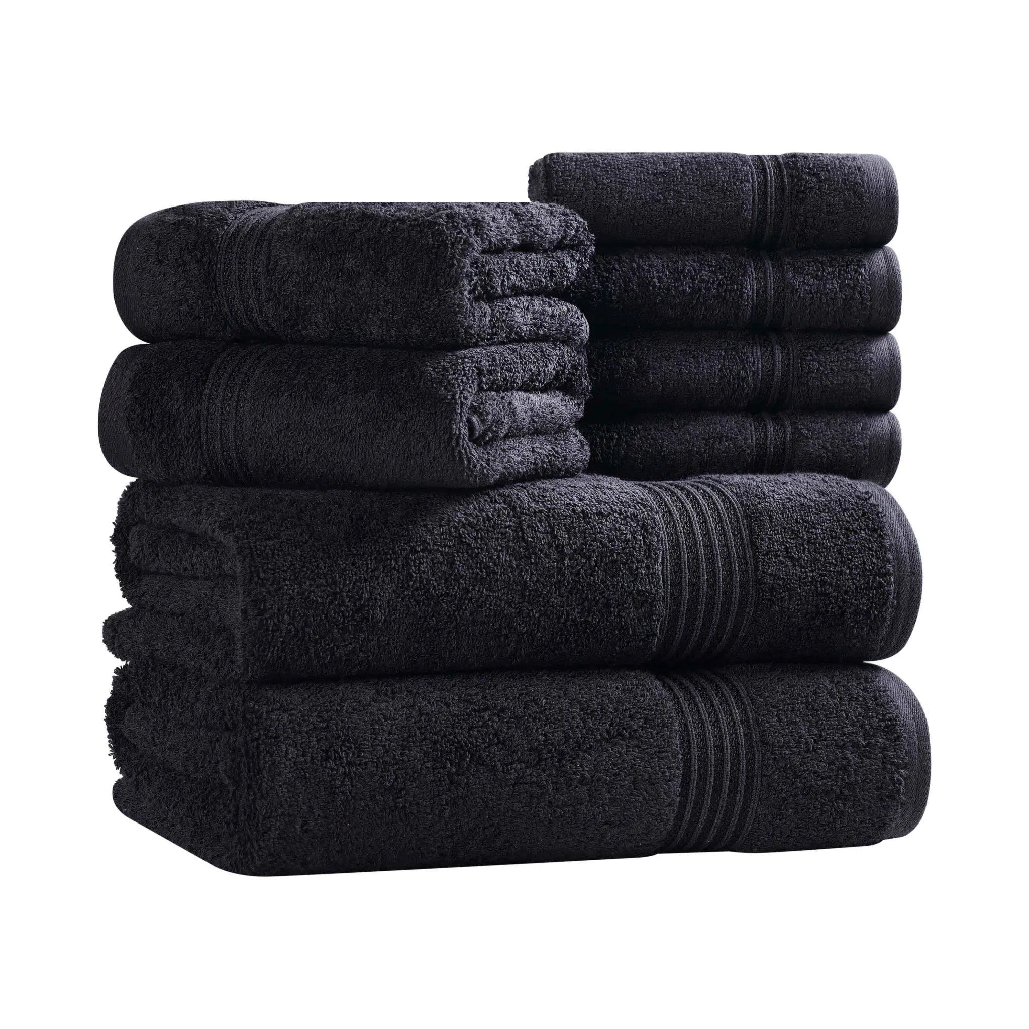 Premium Heritage Egyptian Cotton Plush Heavyweight 8-Piece Bath Towel Set - Ultra Soft & Absorbent for Spa, Luxury Hotel & Home Bathroom Use