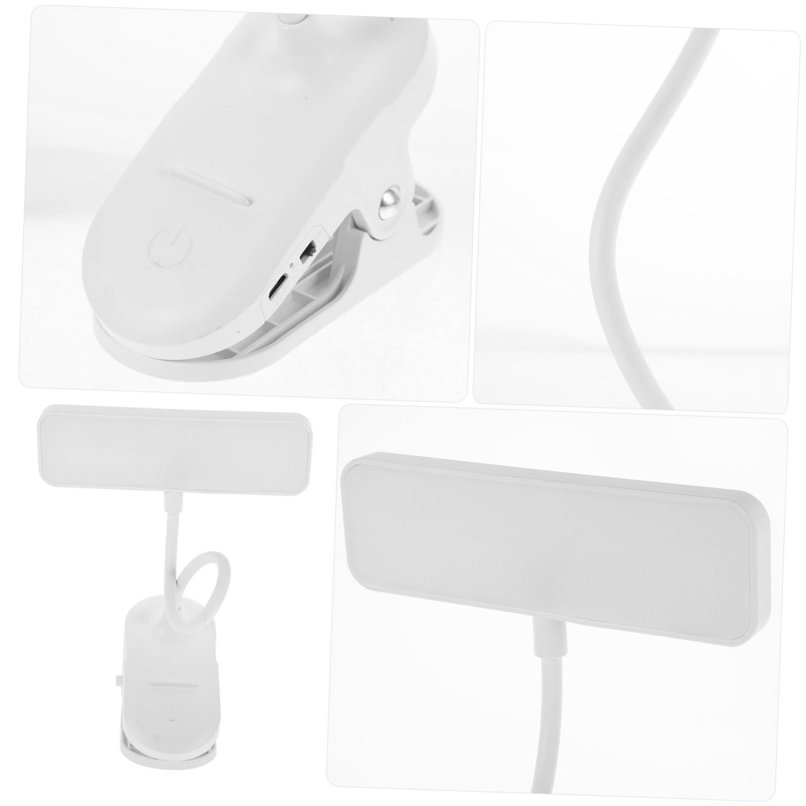 Veemoon Rechargeable LED Clip-on Table Lamp - 3 Brightness Levels, Portable Cordless Desk Light for Reading, Studying, Nightstand & Office Use