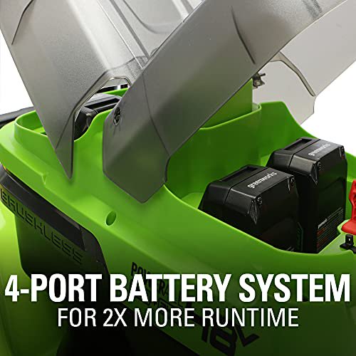 48V (2x24V) 20-Inch Cordless Battery Push Lawn Mower with 2x 4.0Ah USB Batteries & Fast Charger - Perfect for Medium to Large Yards, Quiet & Eco-Friendly Lawn Care