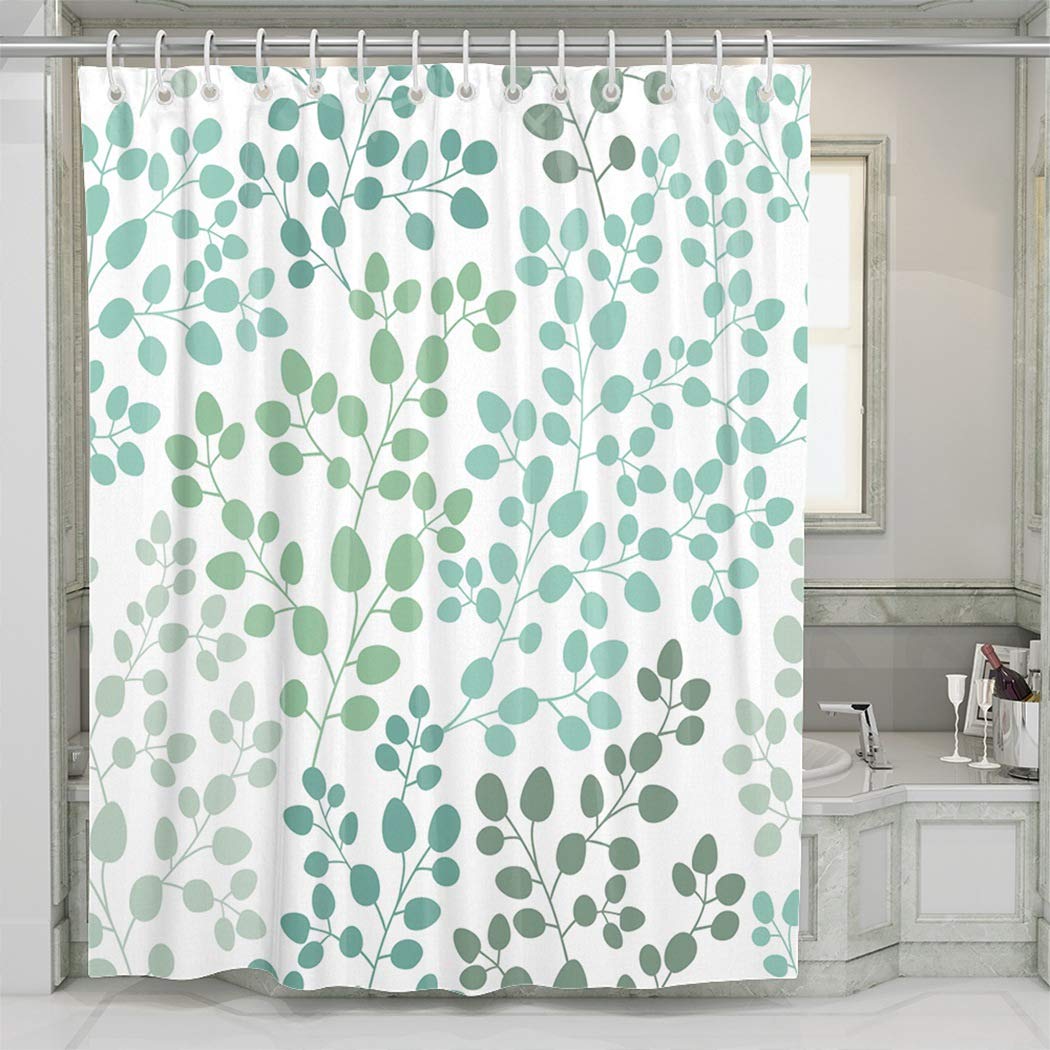 Spring Green Leaves Shower Curtain 72x84 Inch - Waterproof Bathroom Decor, Extra Long Fabric Shower Liner for Bathtub - Perfect for Modern Home, Spa & Guest Bathroom Decorations
