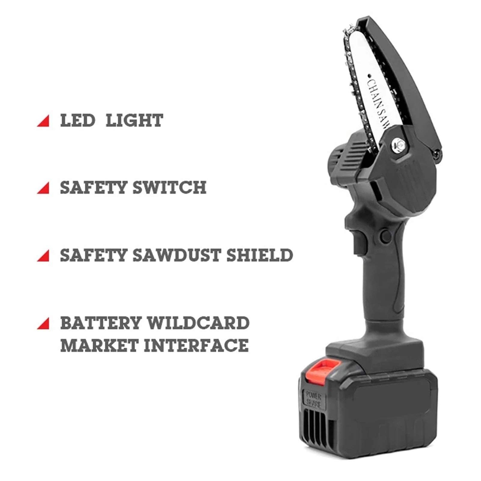 Electric Pruning Saw - Cordless One-Handed Chainsaw for Wood Cutting & Tree Trimming | Perfect for Gardening, Landscaping & DIY Wood Projects