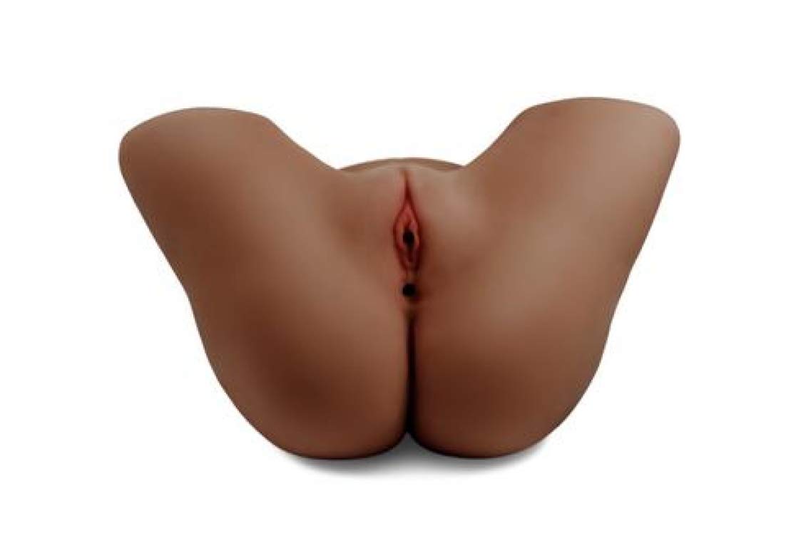 Premium Cyberskin Male Masturbator - Realistic Twerking Butt & Multi-Sensation Pussy & Ass Stroker Love Doll (Dark, 23.1 lbs) for Ultimate Solo Pleasure & Discreet Adult Play