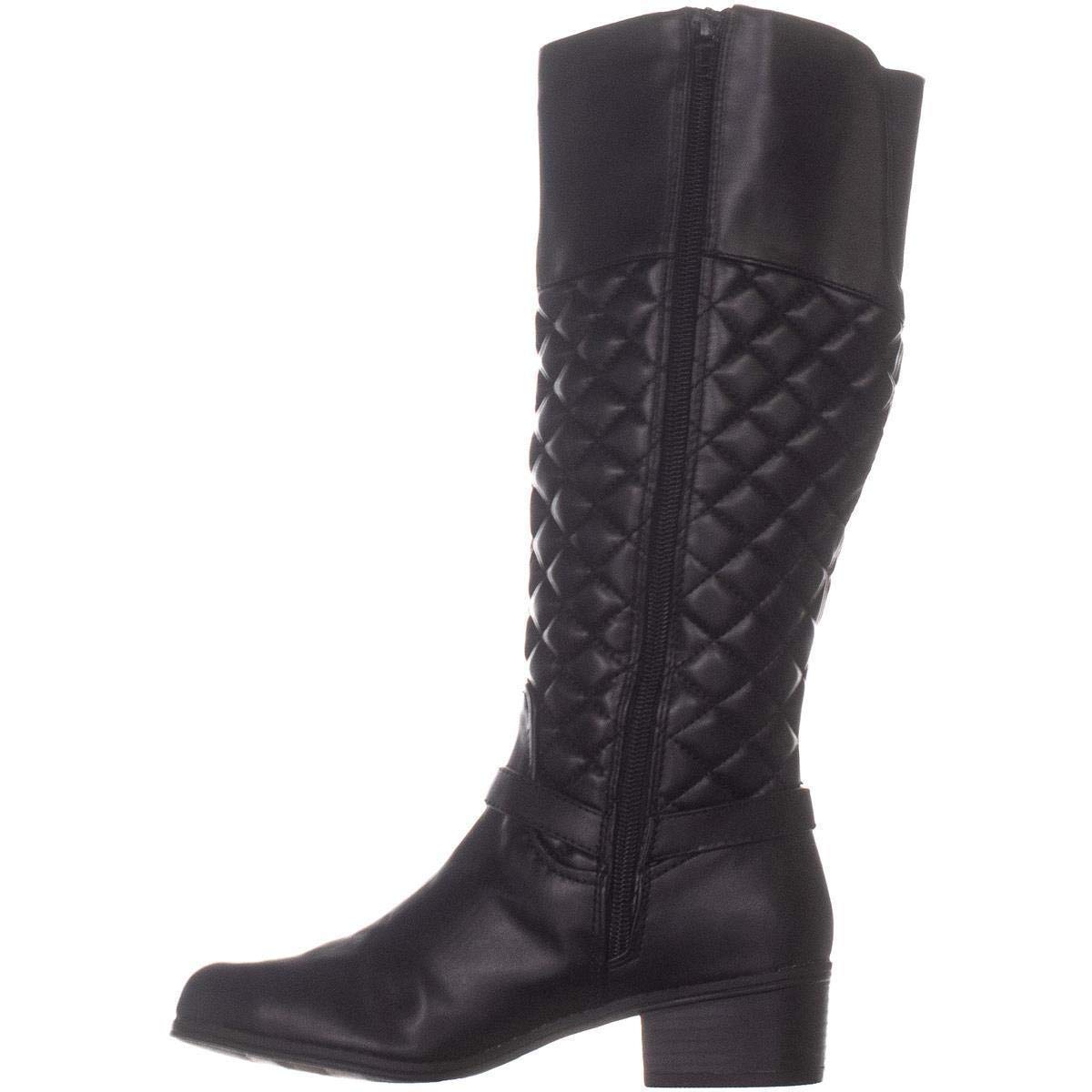 Charter Club Women's Helen Knee-High Faux Leather Riding Boots - Stylish & Comfortable Winter Fashion for Casual Outfits & Office Wear