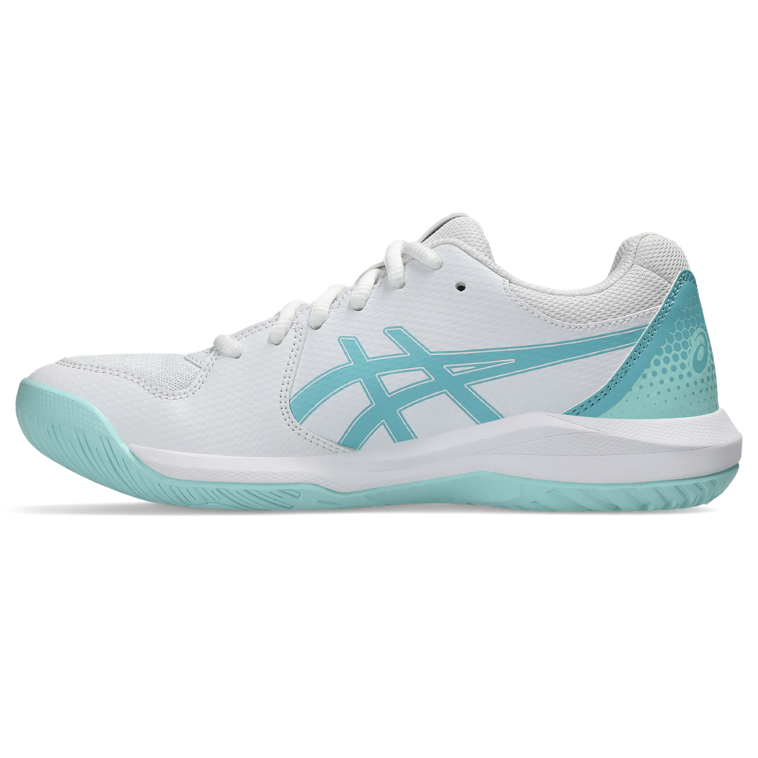 Women's Dedicate 8 Pickleball Shoes - White/Energy Aqua | Lightweight & Supportive Court Shoes for Pickleball & Tennis | Perfect for Competitive Play & Casual Wear