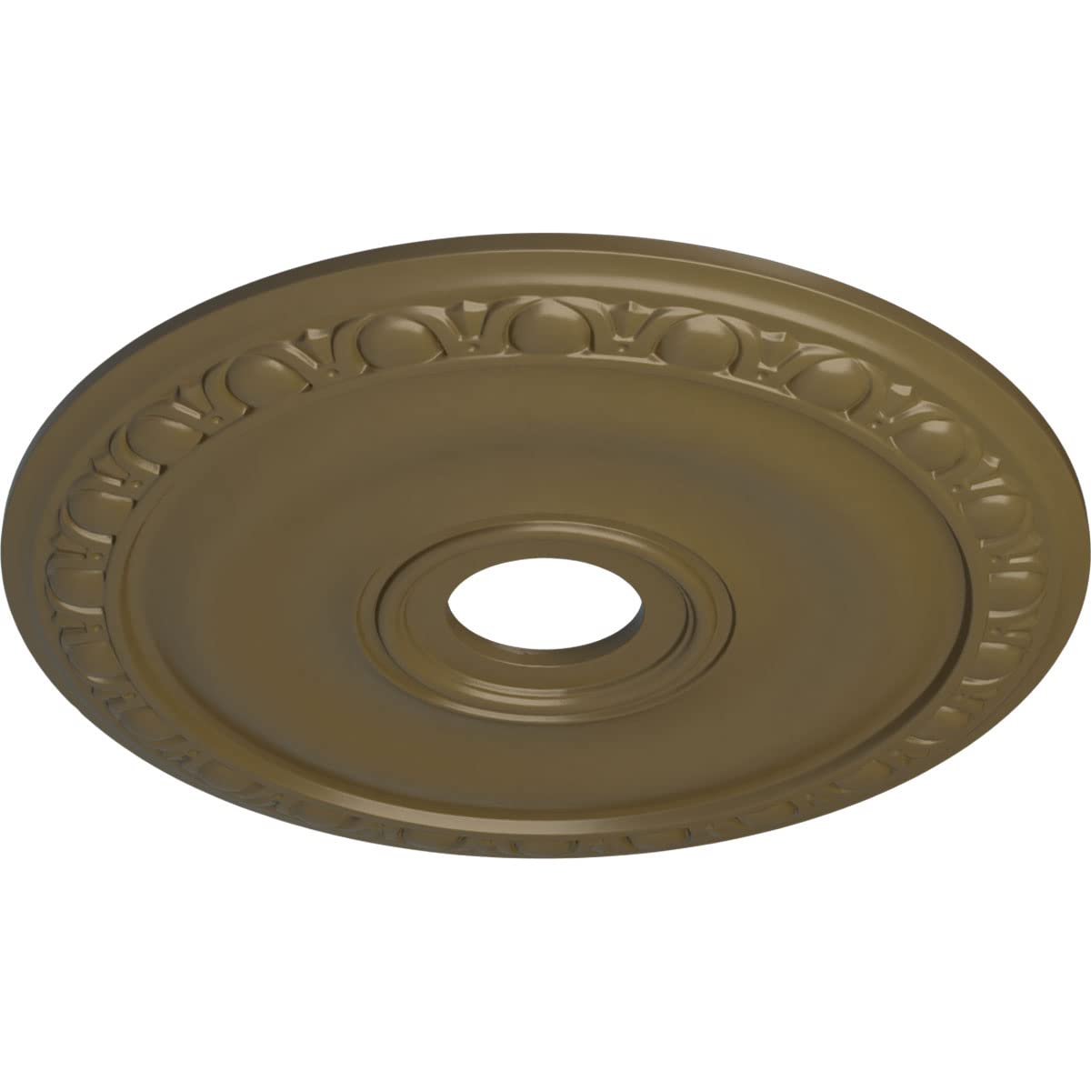 Ekena Millwork CM20JAMMF Jackson Ceiling Medallion - 20 Inch Outer Diameter, 3 5/8 Inch Inner Diameter, 1 Inch Projection - Hand-Painted Mississippi Mud Finish - Perfect for Victorian Homes & Wedding Venue Decor