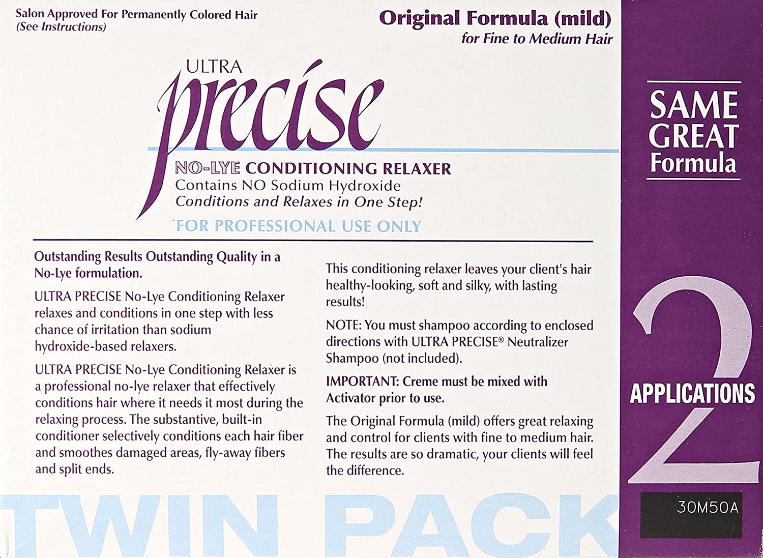 ULTRA PRECISE RELAXER KIT MILD - Professional Hair Straightening & Relaxing Treatment for All Hair Types - Perfect for Salon-Quality Results at Home