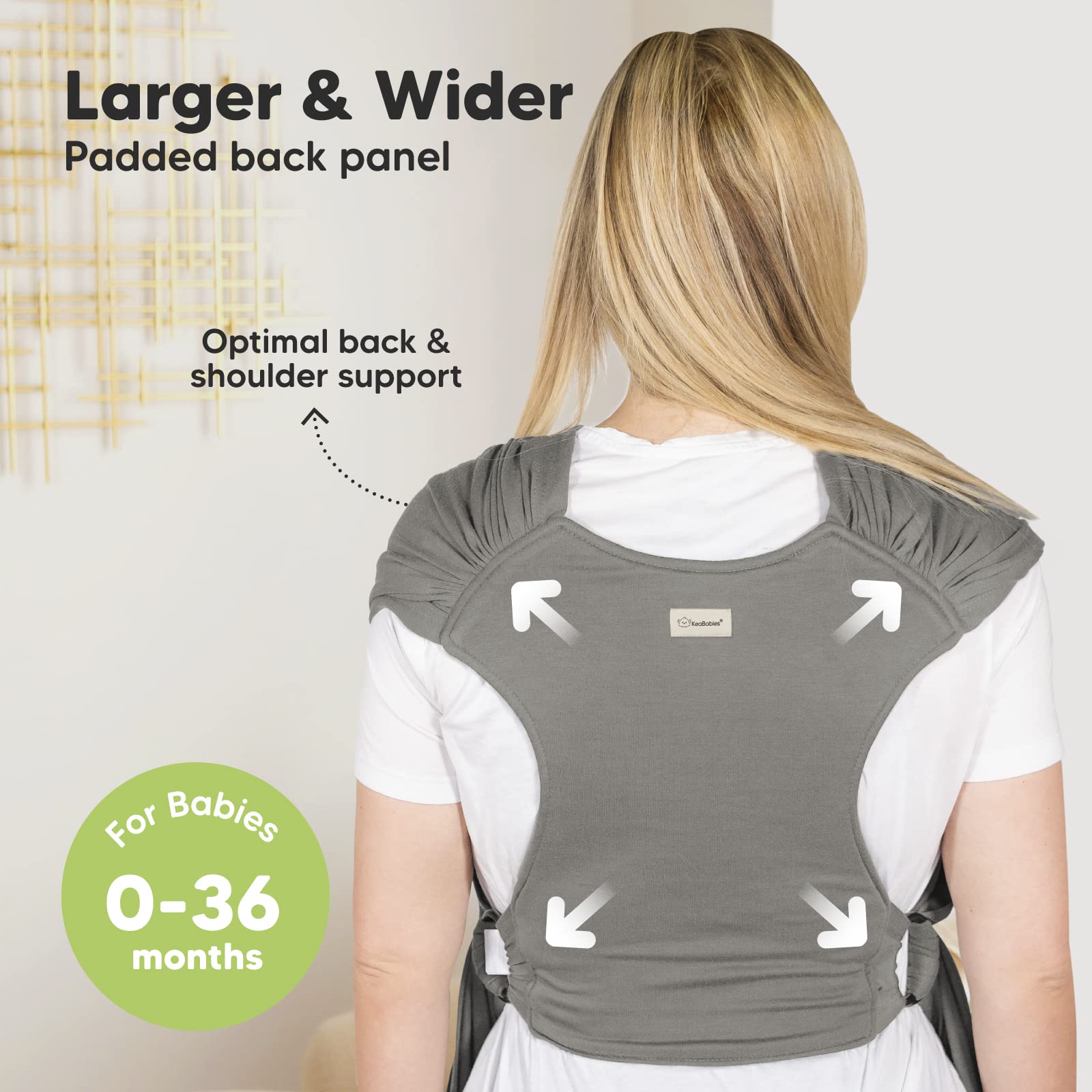 KeaBabies Baby Wrap Carrier & Diaper Caddy Organizer - Adjustable Infant Sling, Large Diaper Organizer for Changing Table - Soft & Breathable for Newborn to Toddler - Perfect for Home, Travel & On-the-Go Parenting