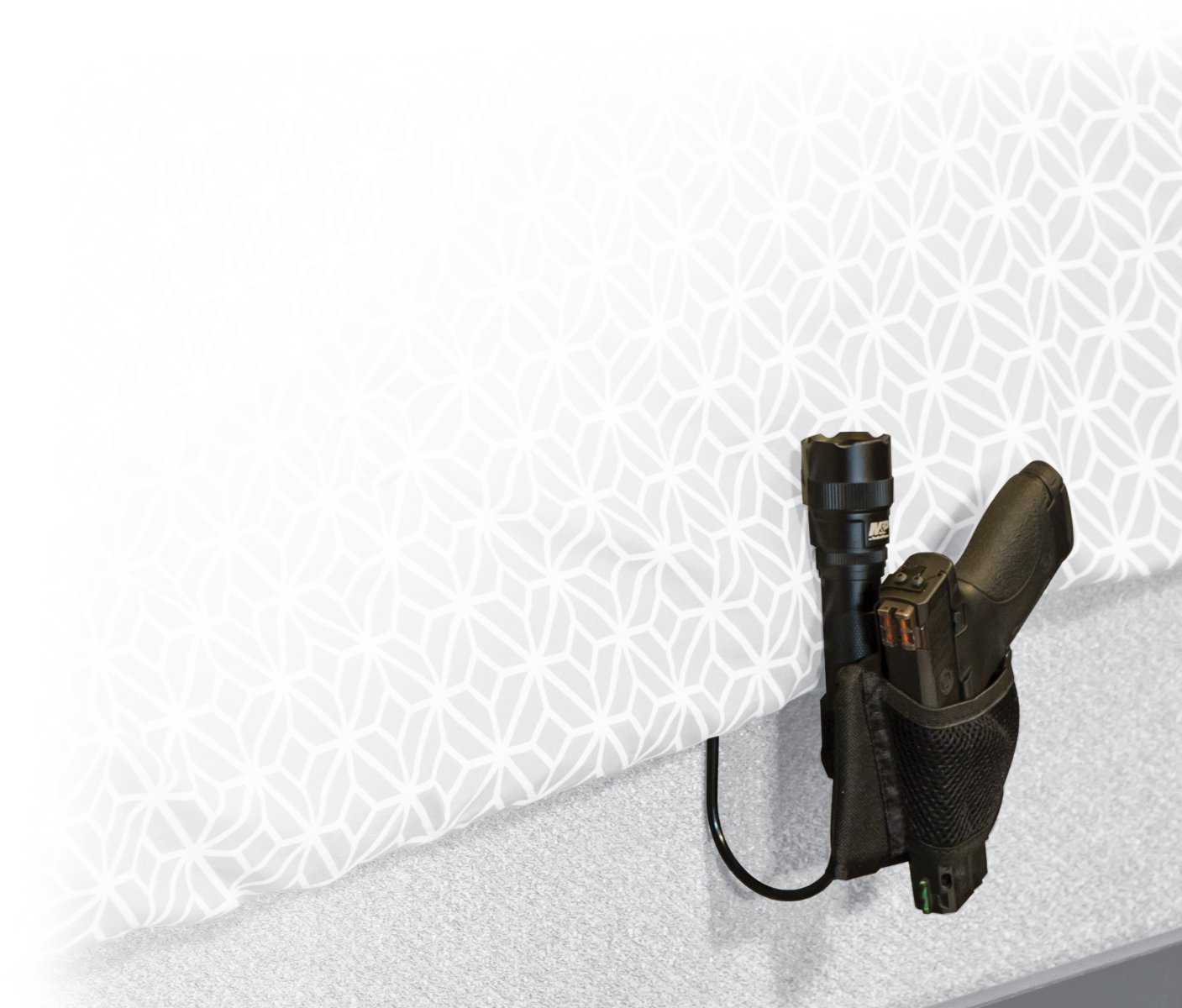 Lockdown Handgun Night Guardian - Tactical Pistol Safe with Quick Access & LED Light for Home Defense & Nightstand Security