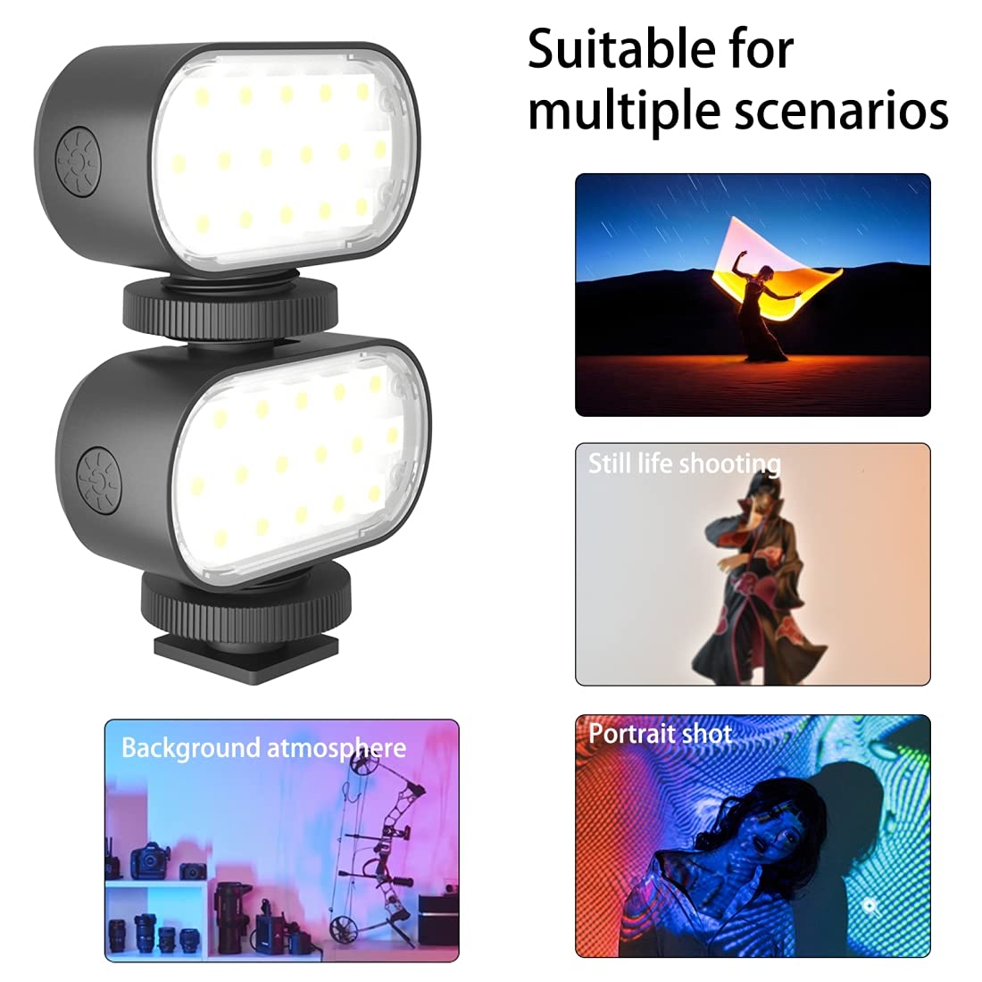 PULUZ RGB Video LED Light for Live Streaming, Photography, Vlogging - Adjustable Color Temperature Fill Light for YouTube, TikTok, Beauty Selfies - Perfect for Home Studios, Content Creation & Professional Videography