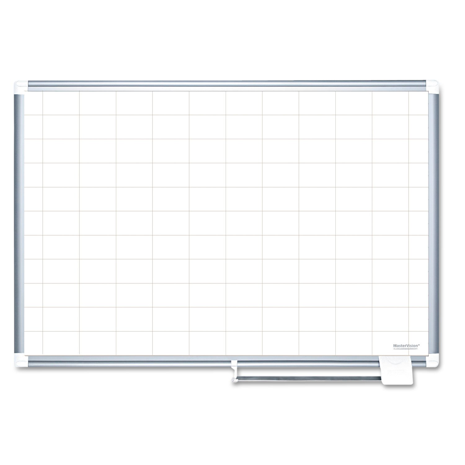 MasterVision MA0593830 Grid Planning Board 48x36 Inches with 2x3-Inch Grid - White/Silver - Perfect for Office, Classroom & Home Organization