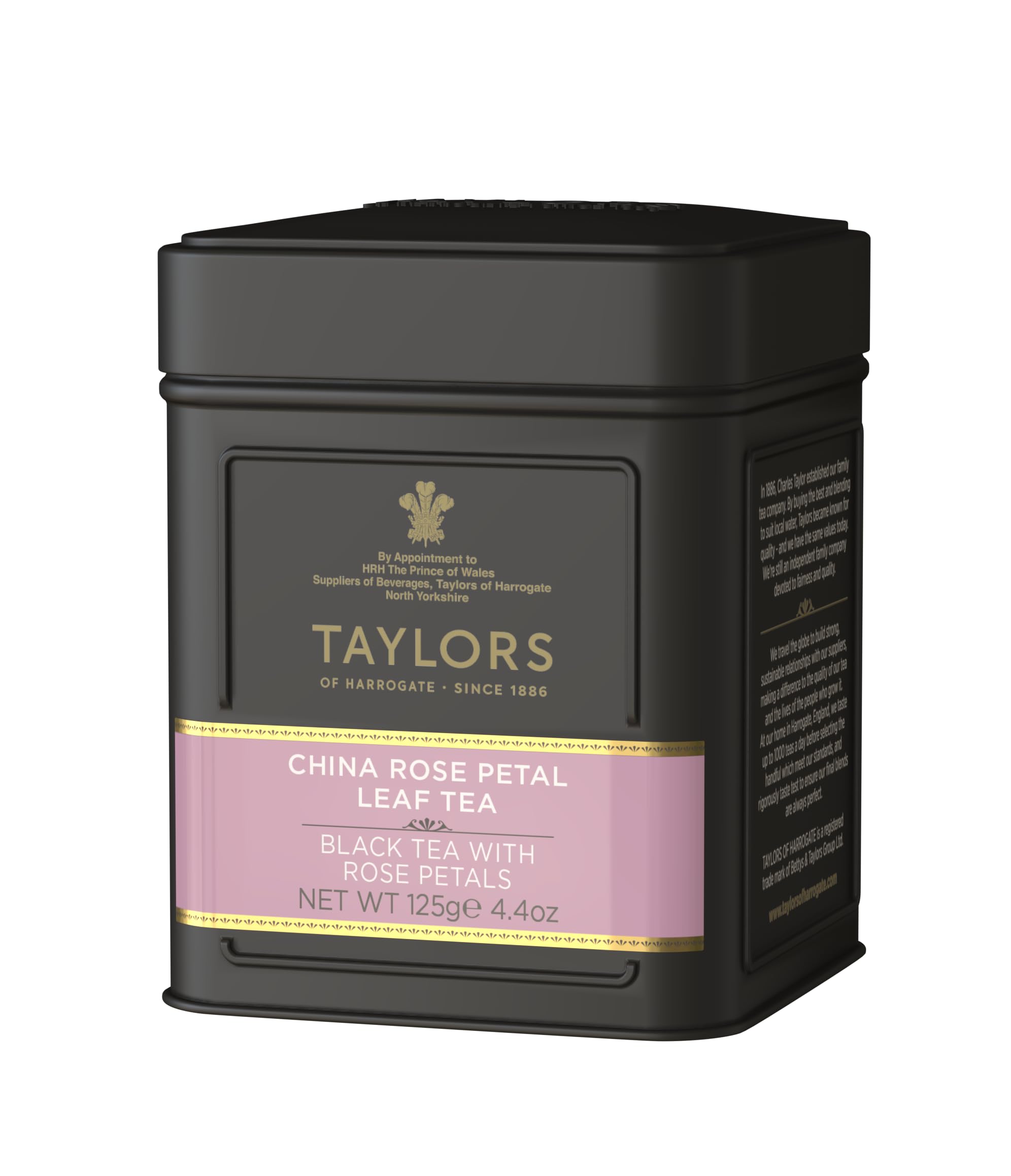 Taylors of Harrogate China Rose Petal Loose Leaf Tea - 4.41oz (125g) Premium Floral Tea Tin | Perfect for Afternoon Tea, Relaxation & Gifts