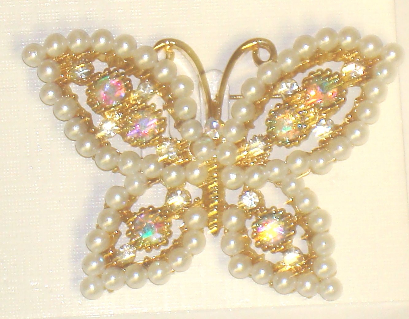 Gold Plated Crystal Pearl Brooch for Women - Elegant Jewelry Gift