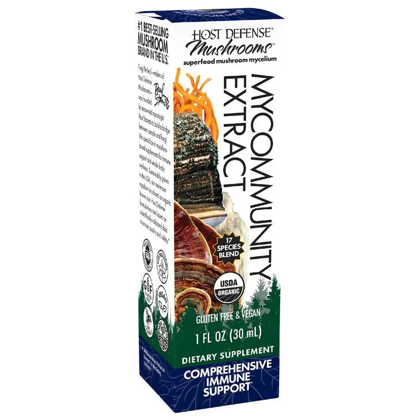 Host Defense MyCommunity® Mushroom Extract Supplement - Immune Support & Wellness Boost for Daily Health, Fitness & Stress Relief
