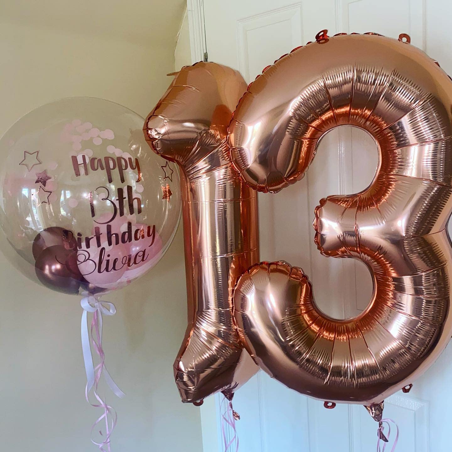 40 Inch Rose Gold Number 14 Balloons - Giant Jumbo Foil Mylar Helium Balloons for Birthday Party Decorations | Perfect for 14th Birthday, Anniversary, Graduation & Special Events Celebration